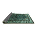 Sideview of Persian Turquoise Traditional Rug, tr175turq