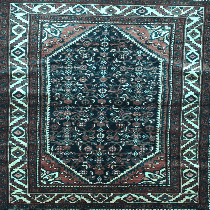 Square Machine Washable Persian Light Blue Traditional Rug, wshtr175lblu