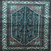 Square Machine Washable Persian Light Blue Traditional Rug, wshtr175lblu