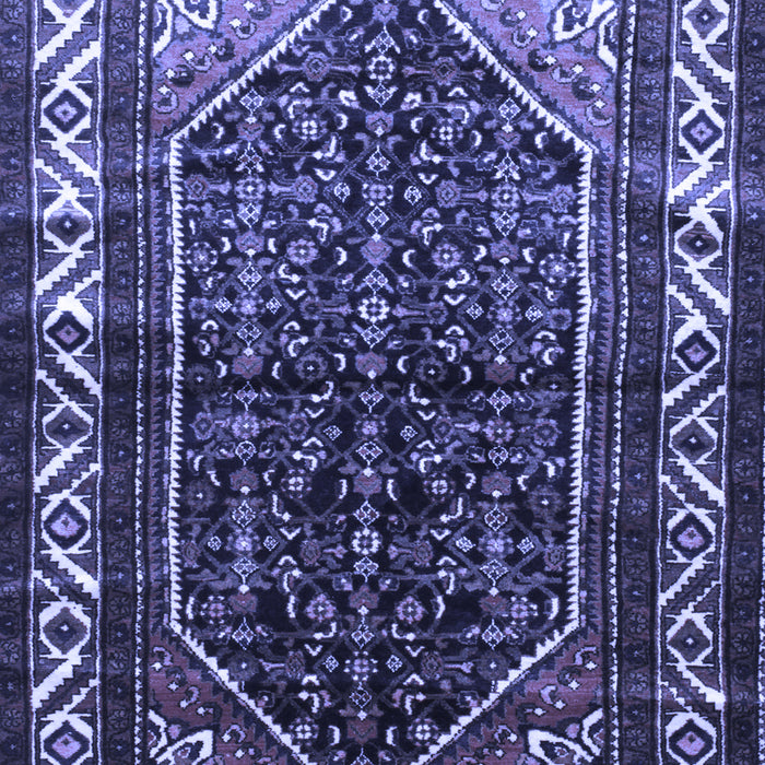Machine Washable Persian Blue Traditional Rug, wshtr175blu