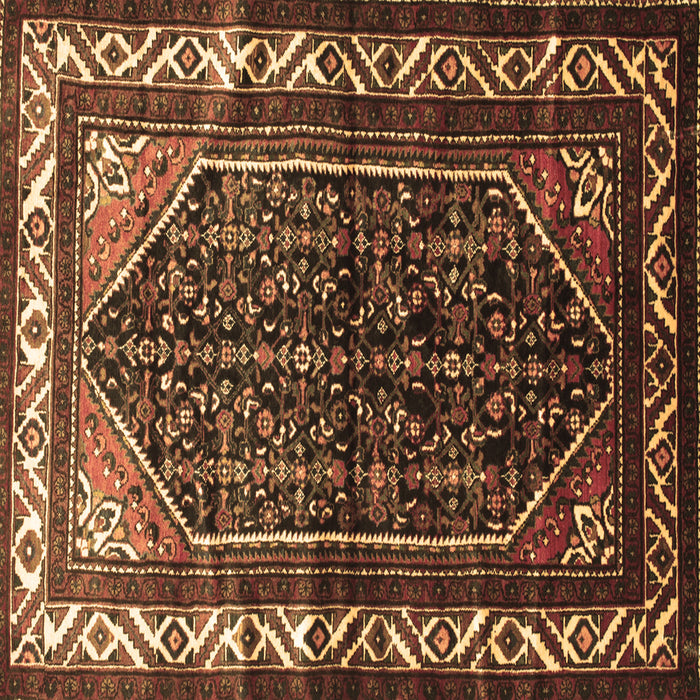 Square Persian Brown Traditional Rug, tr175brn