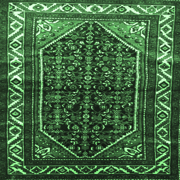 Square Persian Emerald Green Traditional Rug, tr175emgrn
