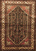 Machine Washable Persian Brown Traditional Rug, wshtr175brn