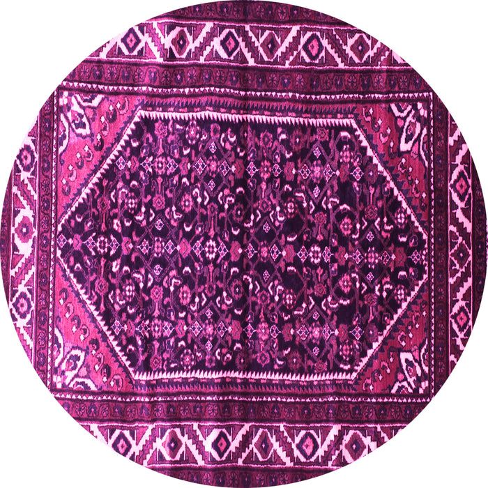 Round Persian Pink Traditional Rug, tr175pnk