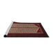 Sideview of Machine Washable Traditional Red Wine or Wine Red Rug, wshtr1760