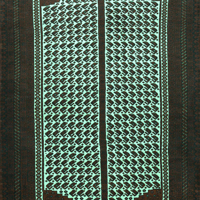 Machine Washable Persian Turquoise Traditional Area Rugs, wshtr1760turq