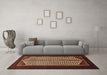 Machine Washable Persian Brown Traditional Rug in a Living Room,, wshtr1760brn