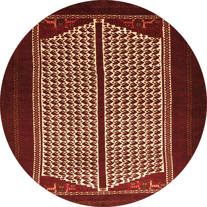 Square Persian Orange Traditional Rug, tr1760org