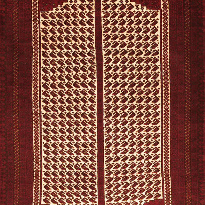 Serging Thickness of Machine Washable Persian Orange Traditional Area Rugs, wshtr1760org