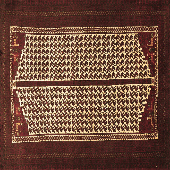 Square Machine Washable Persian Brown Traditional Rug, wshtr1760brn