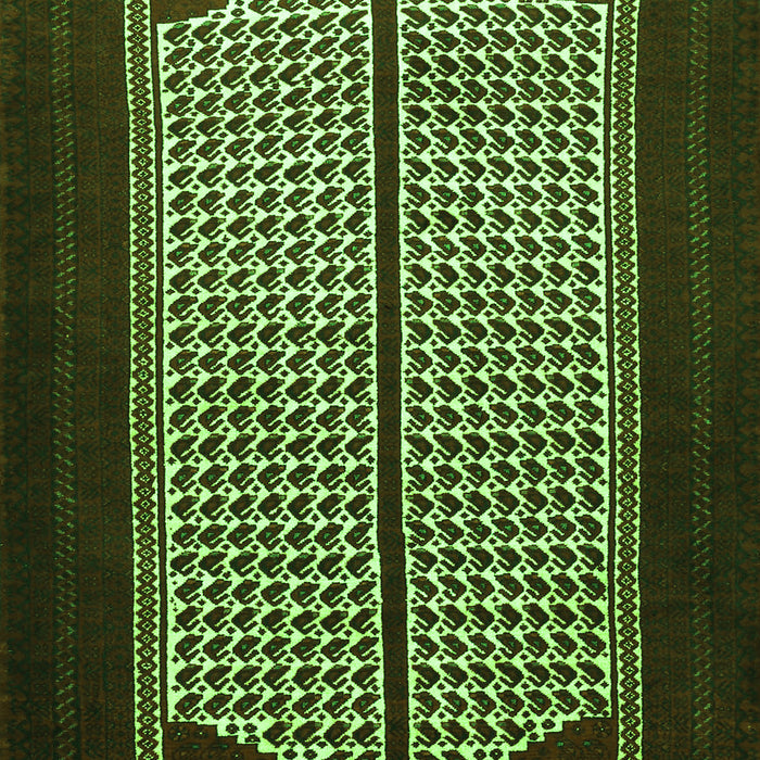 Serging Thickness of Machine Washable Persian Green Traditional Area Rugs, wshtr1760grn