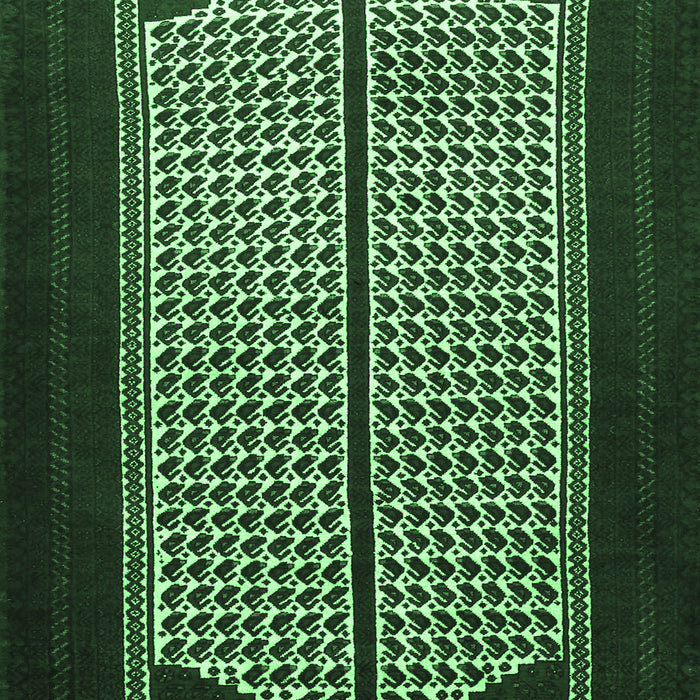 Machine Washable Persian Emerald Green Traditional Area Rugs, wshtr1760emgrn