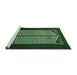 Sideview of Machine Washable Persian Emerald Green Traditional Area Rugs, wshtr1760emgrn