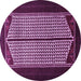 Round Persian Purple Traditional Rug, tr1760pur