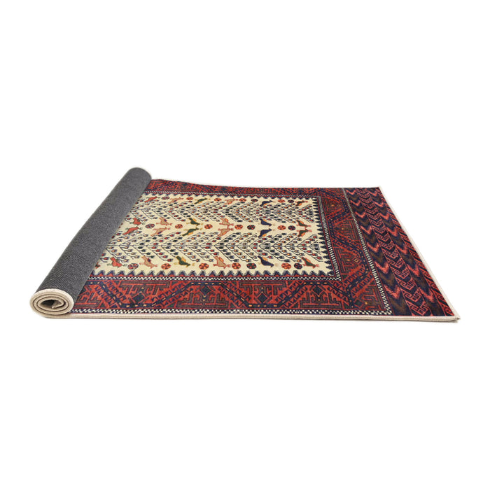 Sideview of Traditional Brown Red Persian Rug, tr1761