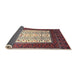Sideview of Traditional Brown Red Persian Rug, tr1761