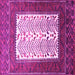 Square Persian Pink Traditional Rug, tr1761pnk