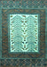 Machine Washable Persian Turquoise Traditional Area Rugs, wshtr1761turq