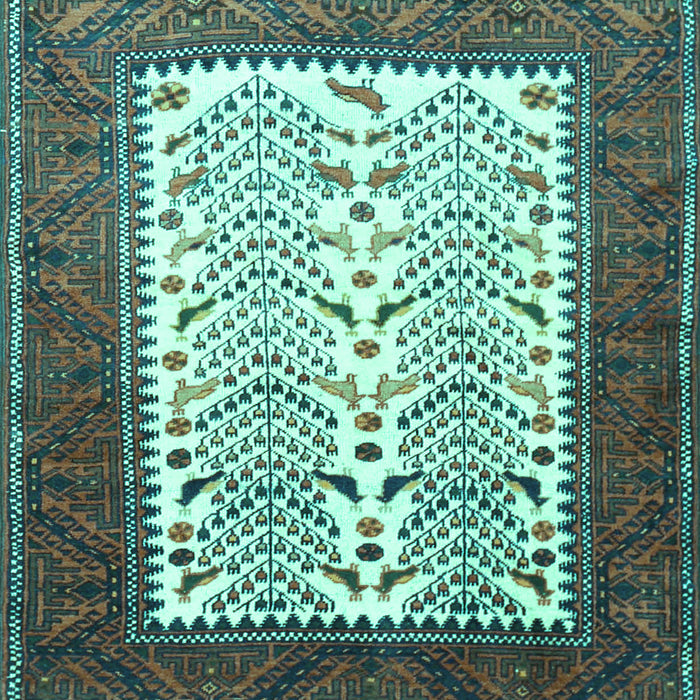 Machine Washable Persian Turquoise Traditional Area Rugs, wshtr1761turq