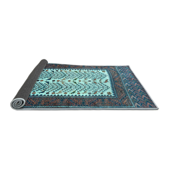 Sideview of Persian Light Blue Traditional Rug, tr1761lblu