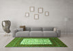 Machine Washable Persian Green Traditional Area Rugs in a Living Room,, wshtr1761grn