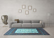 Machine Washable Persian Light Blue Traditional Rug in a Living Room, wshtr1761lblu