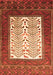 Serging Thickness of Machine Washable Persian Orange Traditional Area Rugs, wshtr1761org