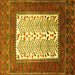 Square Persian Yellow Traditional Rug, tr1761yw