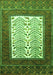 Serging Thickness of Machine Washable Persian Green Traditional Area Rugs, wshtr1761grn