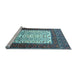 Sideview of Machine Washable Persian Light Blue Traditional Rug, wshtr1761lblu