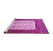 Sideview of Machine Washable Persian Pink Traditional Rug, wshtr1761pnk