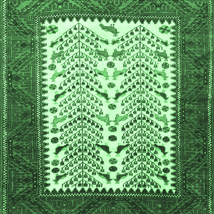 Machine Washable Persian Emerald Green Traditional Area Rugs, wshtr1761emgrn