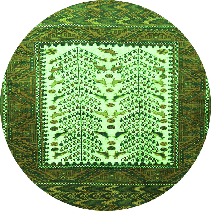 Machine Washable Persian Green Traditional Area Rugs, wshtr1761grn