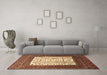 Machine Washable Persian Brown Traditional Rug in a Living Room,, wshtr1761brn