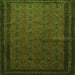 Serging Thickness of Southwestern Green Country Rug, tr1762grn