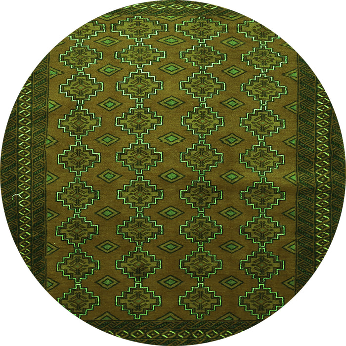 Square Southwestern Green Country Rug, tr1762grn