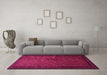 Machine Washable Southwestern Pink Country Rug in a Living Room, wshtr1762pnk