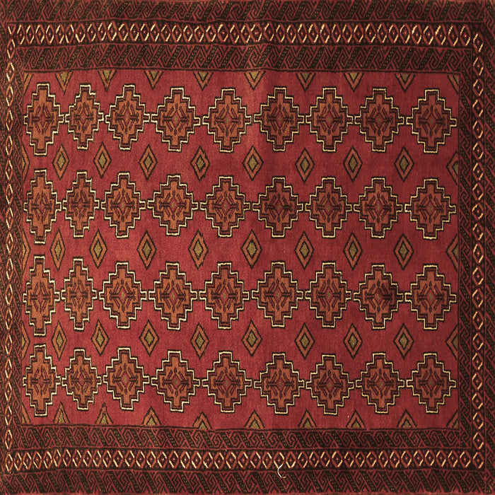 Square Machine Washable Southwestern Brown Country Rug, wshtr1762brn