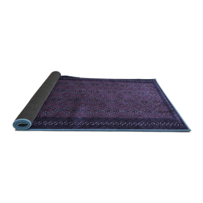 Sideview of Southwestern Blue Country Rug, tr1762blu