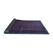 Sideview of Southwestern Blue Country Rug, tr1762blu