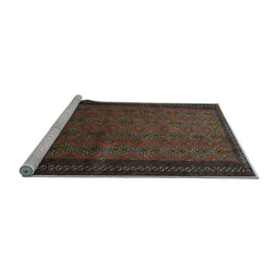 Sideview of Machine Washable Southwestern Light Blue Country Rug, wshtr1762lblu