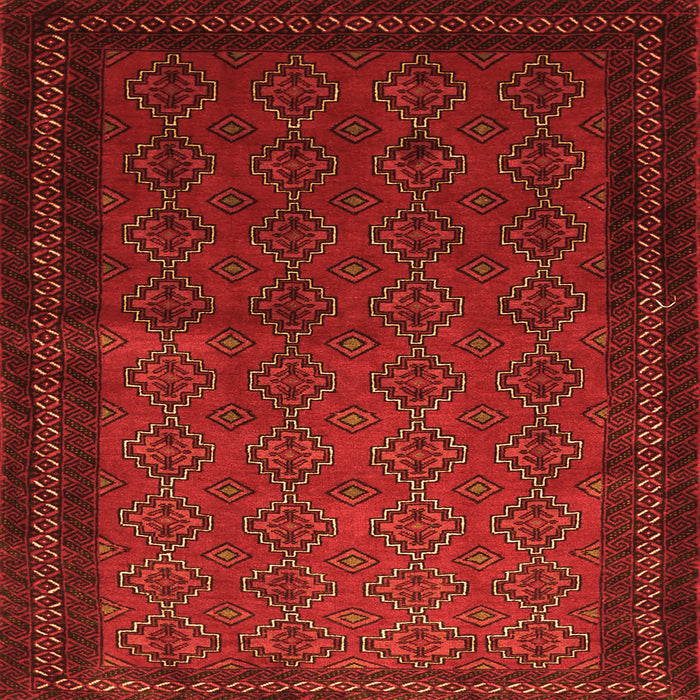 Round Machine Washable Southwestern Orange Country Area Rugs, wshtr1762org