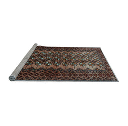 Sideview of Machine Washable Southwestern Light Blue Country Rug, wshtr1763lblu