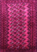 Machine Washable Southwestern Pink Country Rug, wshtr1763pnk