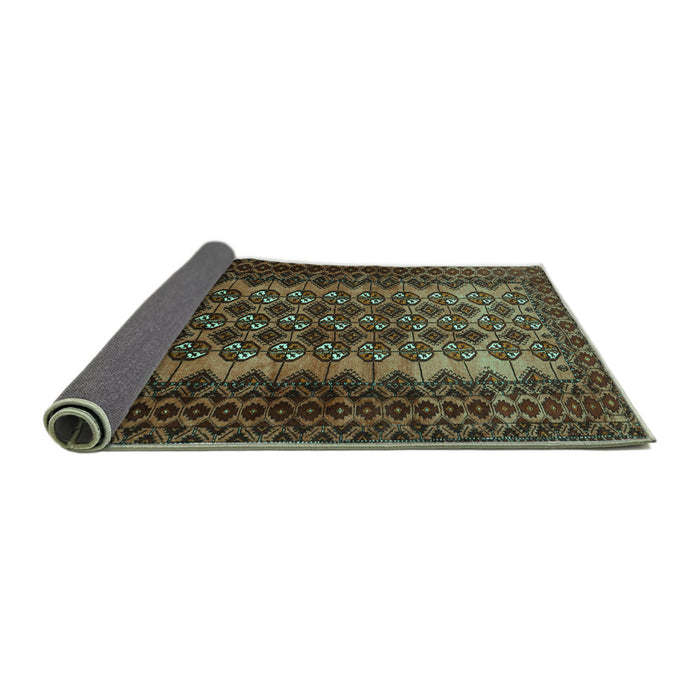 Sideview of Southwestern Turquoise Country Rug, tr1763turq
