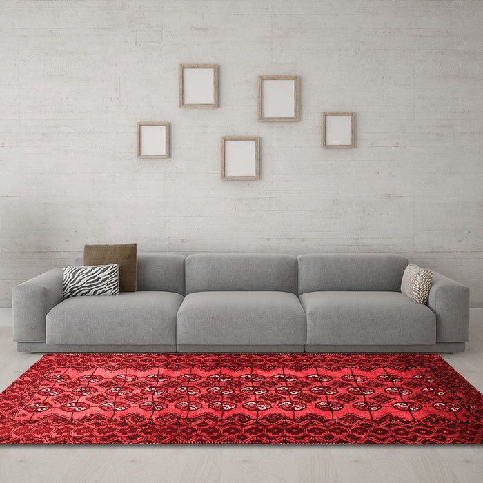 Country Red Washable Rugs