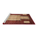 Sideview of Machine Washable Traditional Tomato Red Rug, wshtr1764