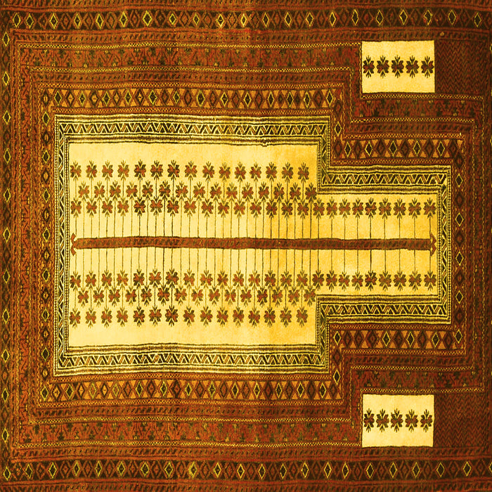 Square Persian Yellow Traditional Rug, tr1764yw