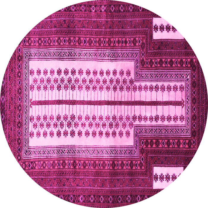 Round Persian Pink Traditional Rug, tr1764pnk