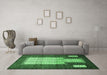Machine Washable Persian Emerald Green Traditional Area Rugs in a Living Room,, wshtr1764emgrn